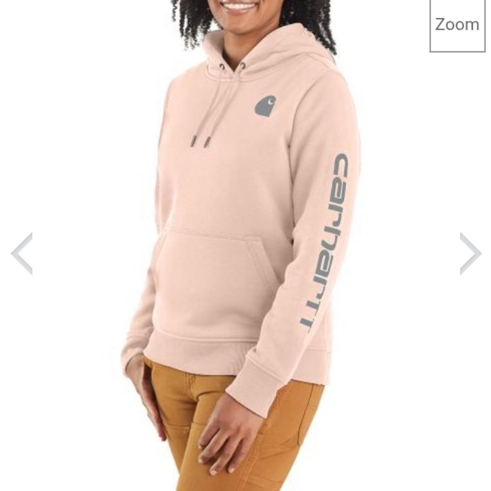 New Carhartt Women's Peach Logo Hoodie